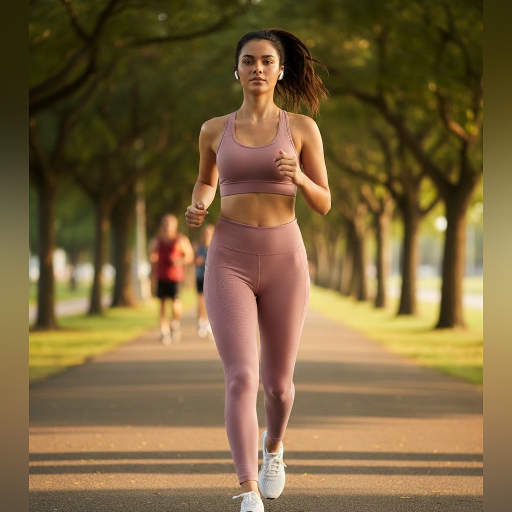 AIRISM SEAMLESS HIGH RISE SUPPORT PINK leggings- small